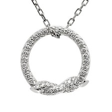 CARTIER K18WG Entrelac  Pav  Diamond Necklace White Gold 750 Women's