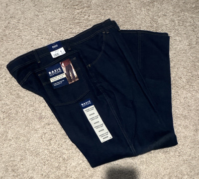 Basic Editions ComfortAction Stretch Straight Jeans Men Dark Blue Regular 44x29