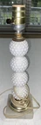 Vintage 13”Milk Glass electrical Lamp ￼"WORKS"