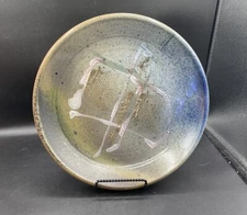 VINTAGE ART POTTERY BOWL SIGNED MULTI COLOR 