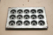 Commercial Industrial Steel 15-Cup Dessert Baking Tray Pan 25.75" x 18" x 1 3/4"