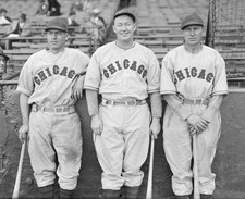 BILLY HERMAN GABBY HARTNETT & FREDDIE LINDSTROM CUBS  CUBS STARS 8X10 PHOTO