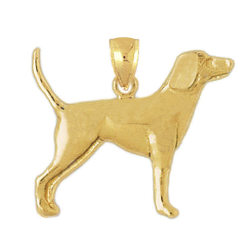 New 14k Yellow Gold Dog Pendant eBay