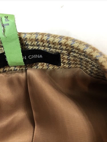Lauren Ralph Lauren Sport Coat Jacket Mens 46R Brown 100% Silk Houndstooth READ - Picture 12 of 16