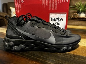 nike react element 55 black & dark grey