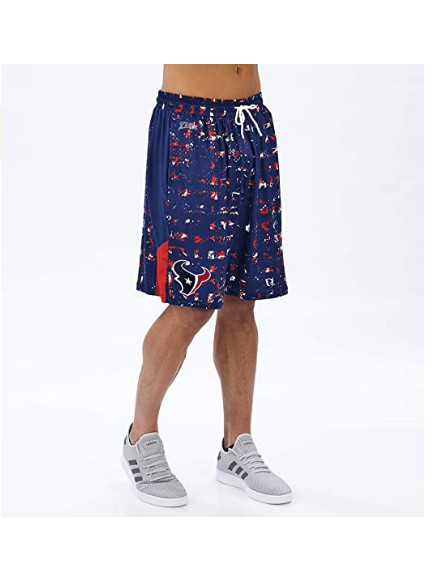 Шорты Zubaz NFL Mens Houston Texans в цветную сетку