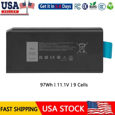  97Wh X8VWF Laptop Battery For Dell Latitude 14 Rugged 5404 5414 E5404 7404 7414