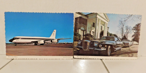 Vintage Elvis Postcards; Lisa Marie Airplane and Stutz Blackhawk - Afbeelding 1 van 2