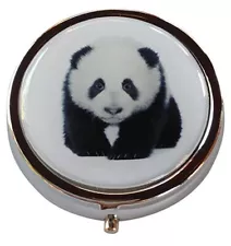 Panda Bear Small Daily Medication Portable Pill Box Pocket Travel Organizer Case