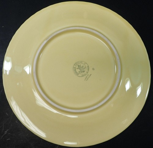 BORDALLO PINHEIRO PIATTO MAIOLICA GIALLO FIORE GLORIA DEL MATTINO PORTOGALLO 9 1/2" - Foto 4 di 6