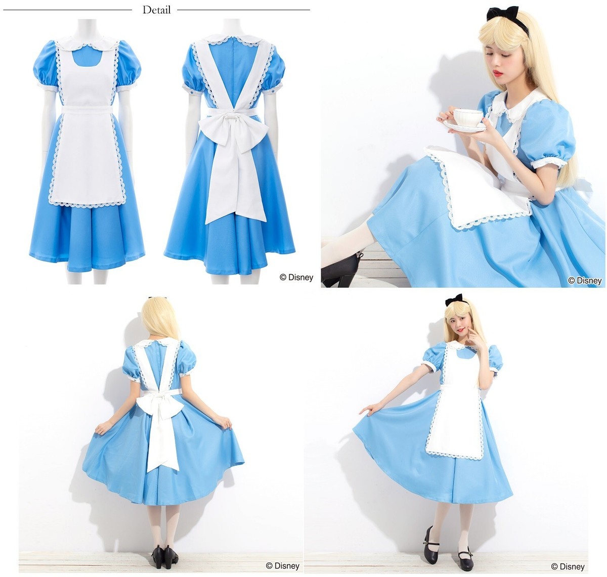 Disney Alice Cosplay Dress Park Greeting Woman Adult Japan secret