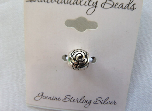 Neu mit Etikett 2 Sterlingsilber INDIVIDUALITÄT PERLEN - 1 ROSE Perle & 1 Boho Design Perle - Bild 2 von 8
