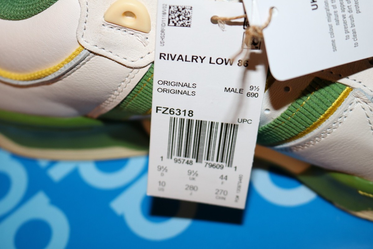 フローズン adidas Originals Rivalry Low 86 - Men's sz 10 - White/Crew Green
