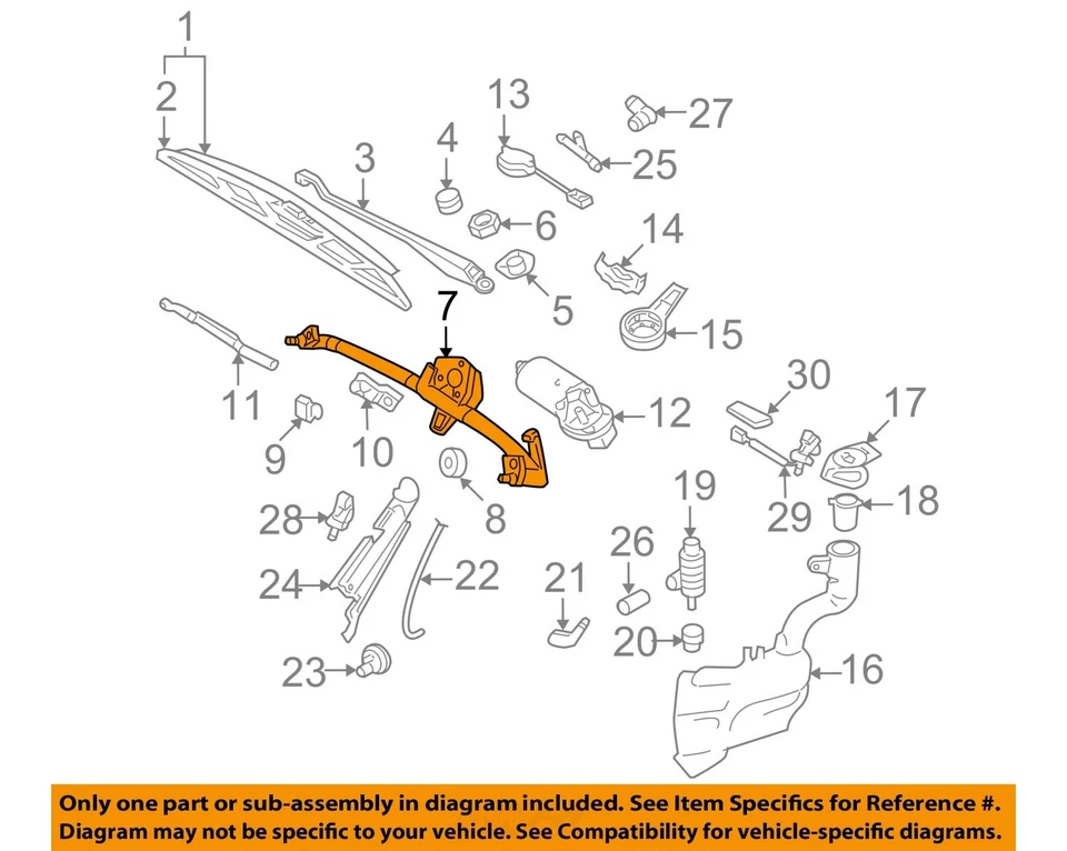 Enlace limpiaparabrisas usado se adapta a: Volkswagen Beetle 2001 grado A Foto 3 de 4