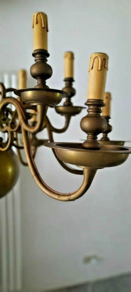 Lámpara de araña holandesa antigua Flemisch Foto 2 de 4