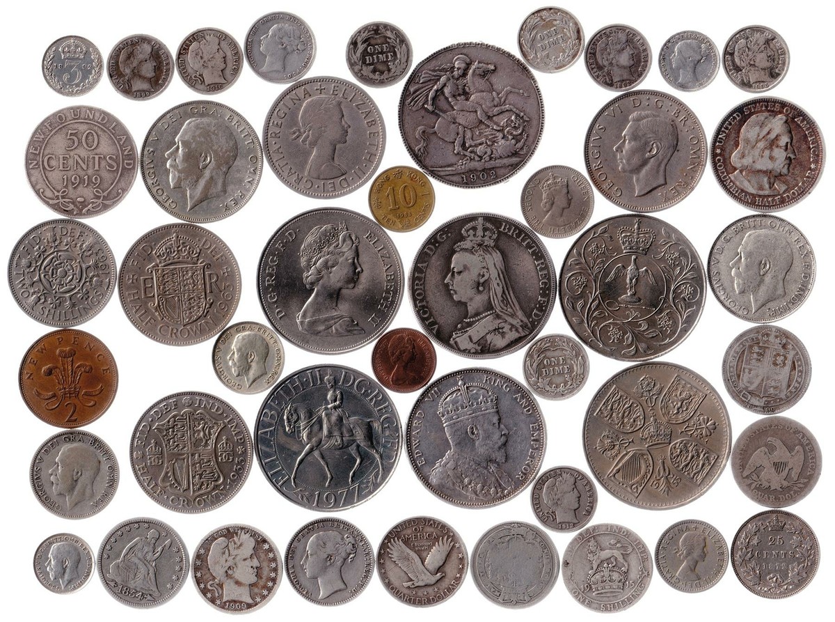 Collection of 44 coins from England, British Colonies and Collection of 44 coins from England, British Colonies and
