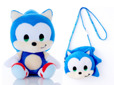 SEGA Sonic The Hedgehog Sonic & Friends Plush M & Shoulder Bag Set