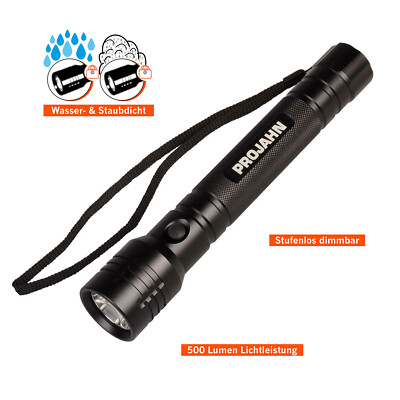 PROJAHN PROLUMAX Power-LED-Taschenlampe PJ500 wasserdicht dimmbar IP67 398215