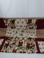 Handmade Christmas Quilted Throw or Lap Quilt 40 X 56 Inches