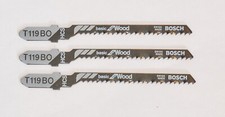 NEW BOSCH T119BO HCS THIN KERF CONTOURINGT-SHANK JIGSAW BLADES 12 TPI SWISS MADE