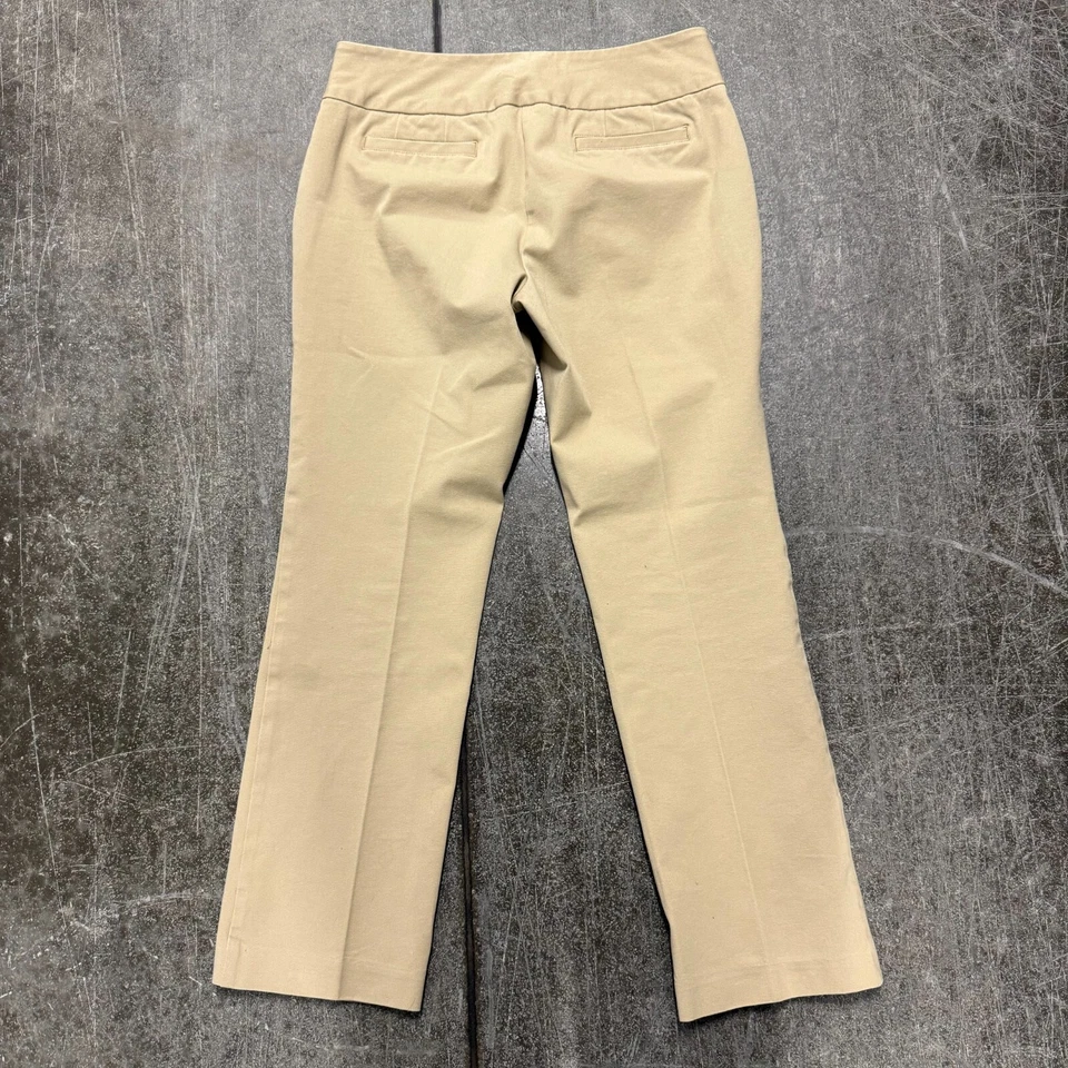 Laura Ashley Chino Pants Womens Petite 4P Beige Casual Flat Front Straight Leg - Image 2 of 4