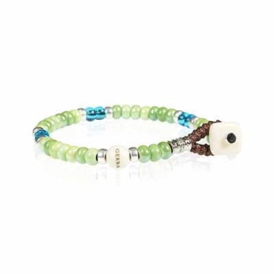 #ad #ad Bracciale Gerba Ceramic Washer CW03 Bracelet Murrine verde Blu Argento EUR 45.50