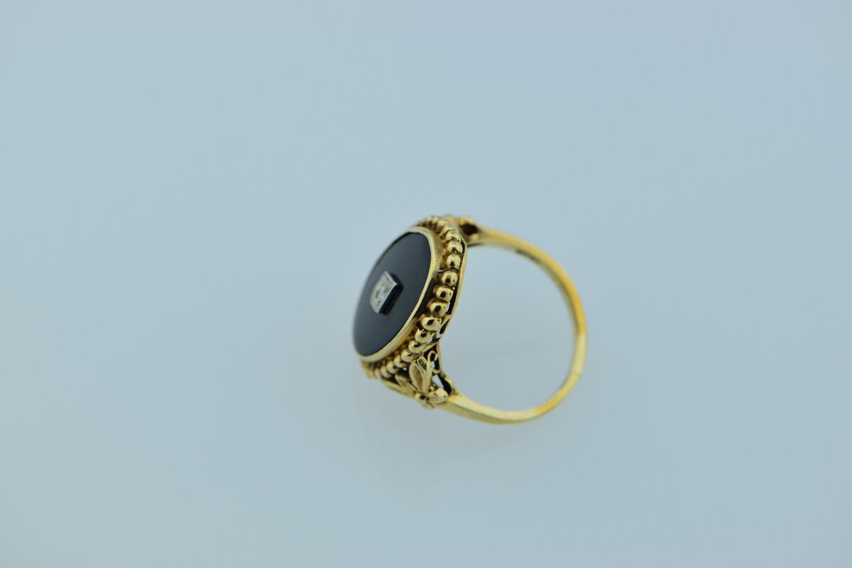 アクセサリー SAR jewelry Oval Antique ring with Onyx OVAL ANTIQUE ONYX RING – Sar Jewellery