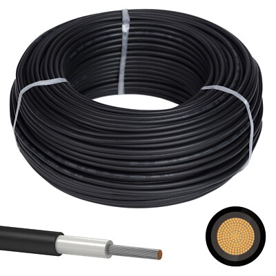 Solarkabel Solarleitung 4mm² 6mm² Photovoltaik PV Kabel TÜV geprüft + Stecker