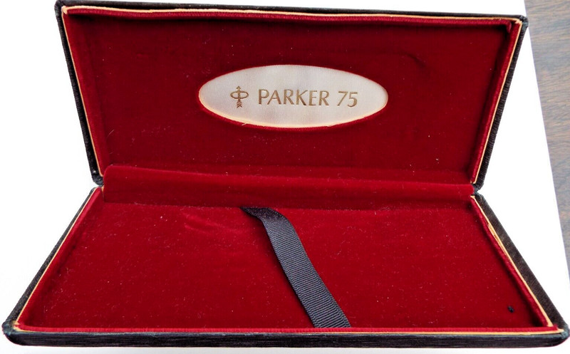 1960s CASE FOR PARKER 75 STERLING FOUNTAIN ROLLERBALL BALLPOINT PEN PENCIL BOX