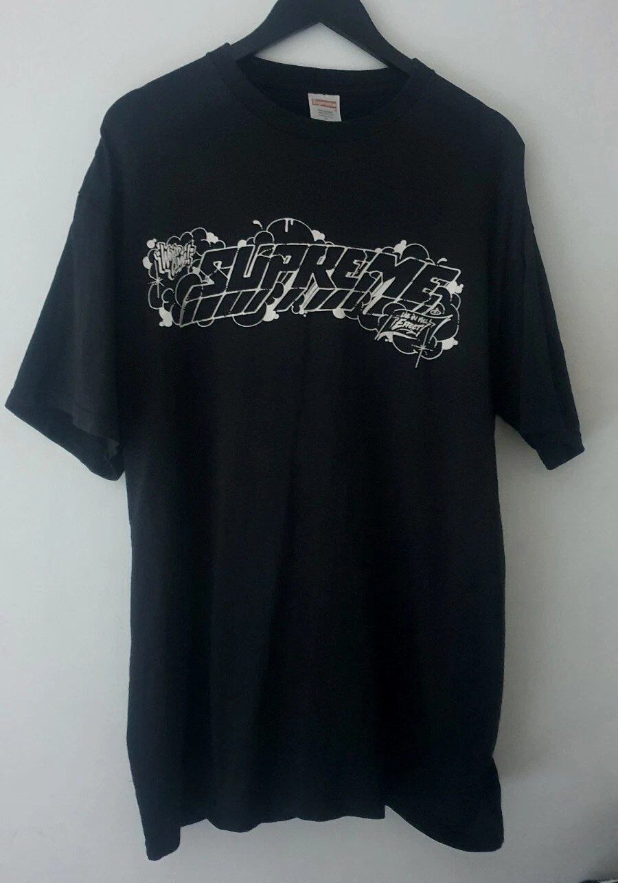 2003 Supreme World Class Live In The Full Effect Tee XL black T shirt vintage