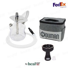 ODUMAN N3 ON TO GO TRAVEL + BOWL STAINLESS STEEL HOOKAH SHISHA ELFAKIR STARBUZZ