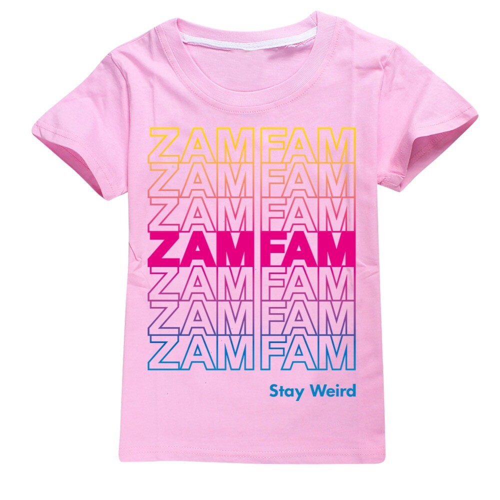 Kids ZAMFAM Print Casual Short Sleeve T-shirt Boys Girls Cotton Tshirt Tops Tee image 4