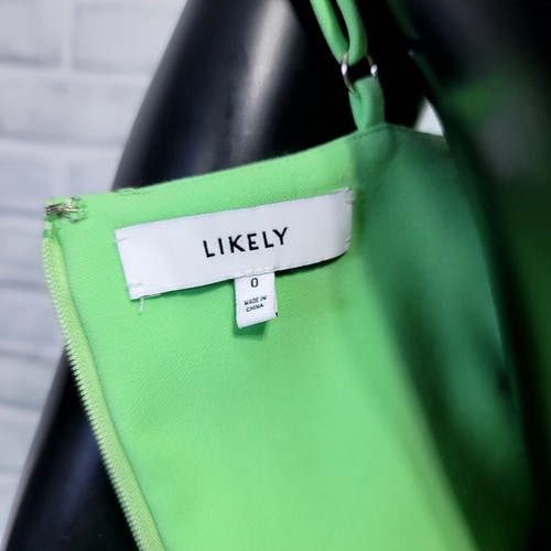 Vestido Likely Mujer 0 Pistacho Verde Sheila Asimétrico Mini Volantes Fiesta - Imagen 7 de 7