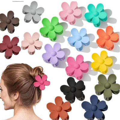 Haarklips Haarklammer Haarspange Blumen Gummi Haarschmuck 20 Farben 