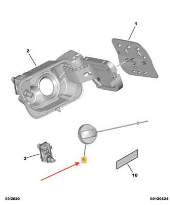 PEUGEOT 3008 Fuel Filler Cap 9840472880 New Genuine | eBay 