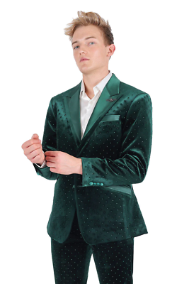 jaylo green dress Dark Green Tropical Wool Blazer main image 1