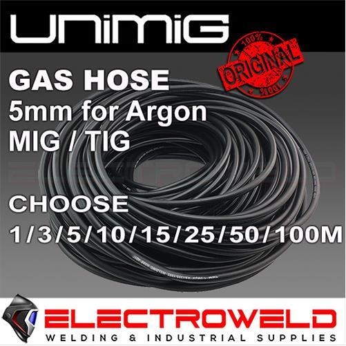 1m/5m/10m/50m UNIMIG 5mm Argon Gas Welding Hose Tig - Cut to Request UFAGH5