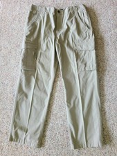 EUC Chaps Men's American Chino Pants Size 36 X 30 Color Khaki Tan 100% Cotton 