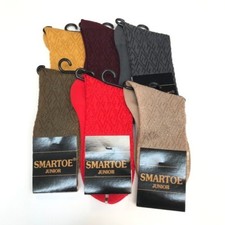 Smartoe Junior Boys Dress Socks 100 Nylon Assorted Colors One Size Fit 6 - 8.5