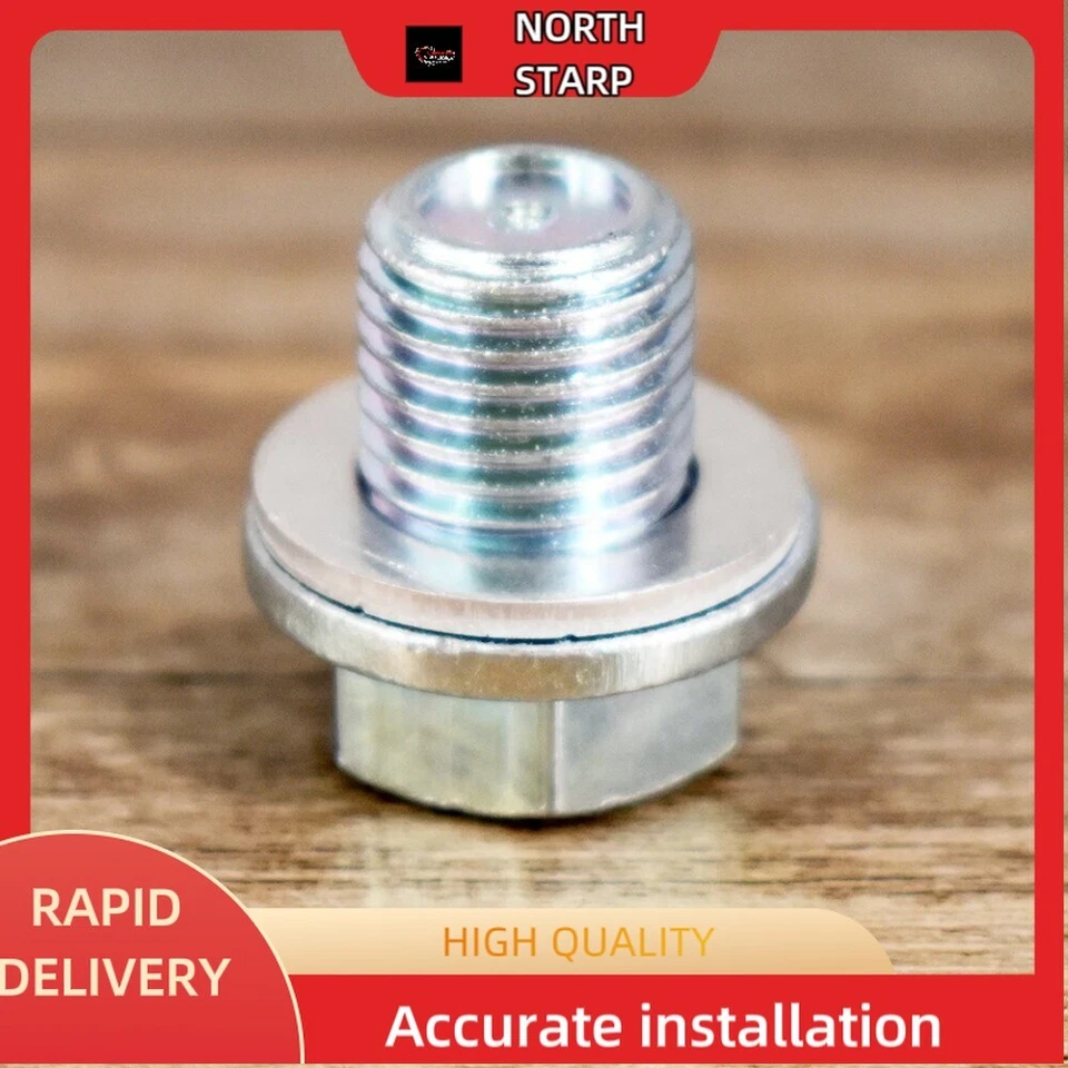 Tapón de perno de drenaje del cárter de aceite del motor Honda Odyssey City con arandela 90009R70A00 Foto 4 de 4