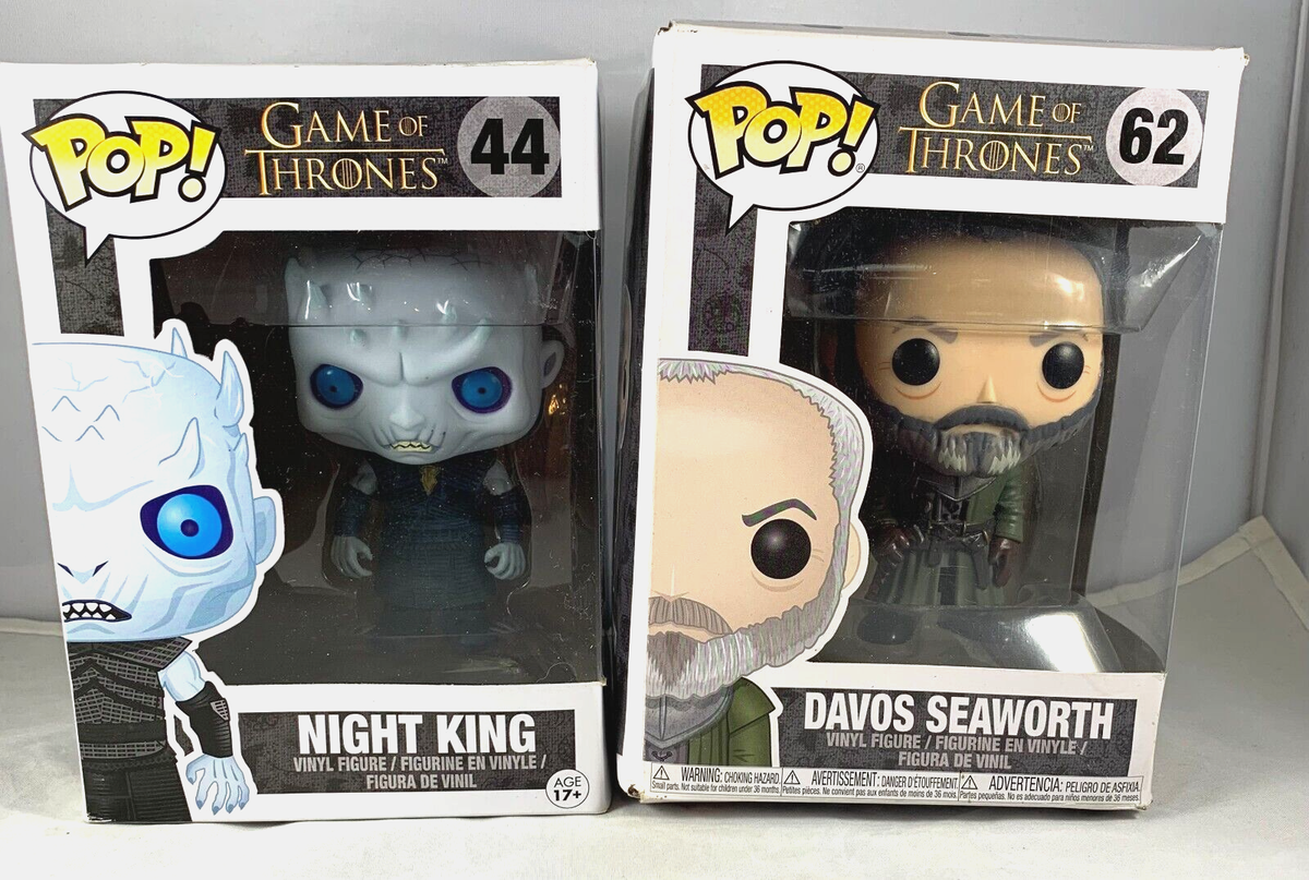 FUNKO POP GAME OF THRONES NIGHT KING & DAVOS SEAWORTH #S 44 & 62