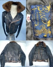 VTG 60S MENS 42 BUCO J-24 HORSEHIDE LEATHER D POCKET MOTORCYCLE BIKER JACKET