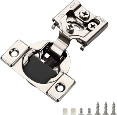 2 Pack FURNIWARE Soft Closing Cabinet Hinges, 3/4 Inch Overlay Cabinet Hardware