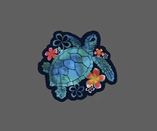 Sea Turtle Sticker Floral Waterproof Ocean Beach Tropical Gift NEW
