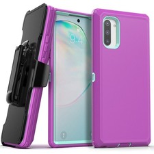For Samsung Galaxy Note 10 Plus 5G Case Protective Hard Cover Belt Clip Holster