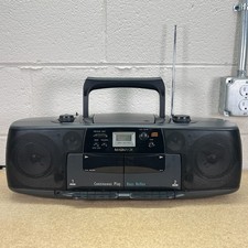 Vintage Magnavox Boombox AZ8340 Radio Dual Cassette Recorder CD Player TESTED