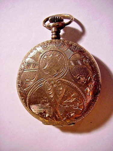 Antique ELGIN POCKET WATCH in 10 year GOLD FILLED Very Fancy Hunting  Case