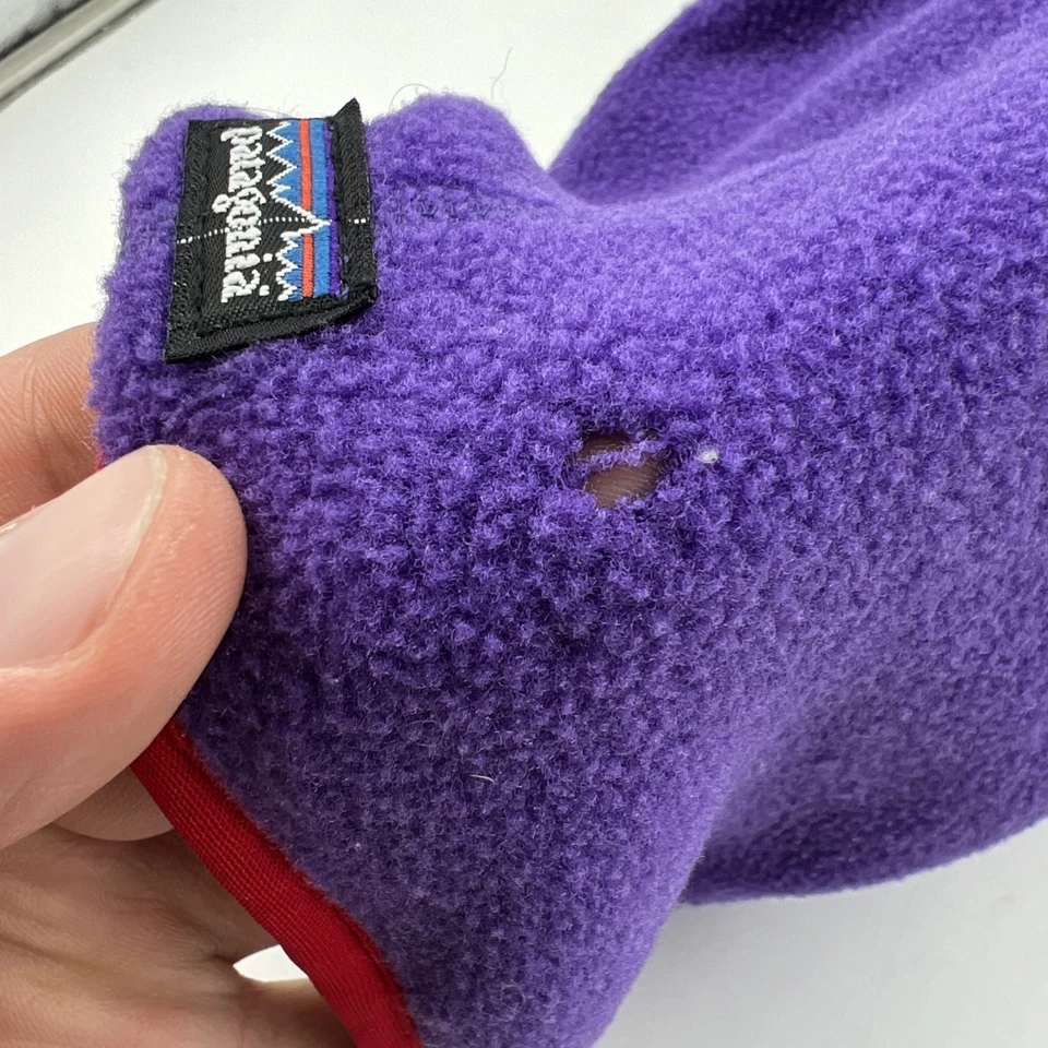 Vintage PATAGONIA Unisex Purple Red Fleece Neck Warmer Gaiter Mask One Size - Image 3 of 4