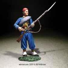 W.Britain 31297 Union Infantry 146th NY Zouave Reaching for Cap  Britains 
