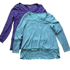 SOFT SURROUNDINGS | Set of 2 Women’s Purple & Blue-Green Tulip Tunic size Large